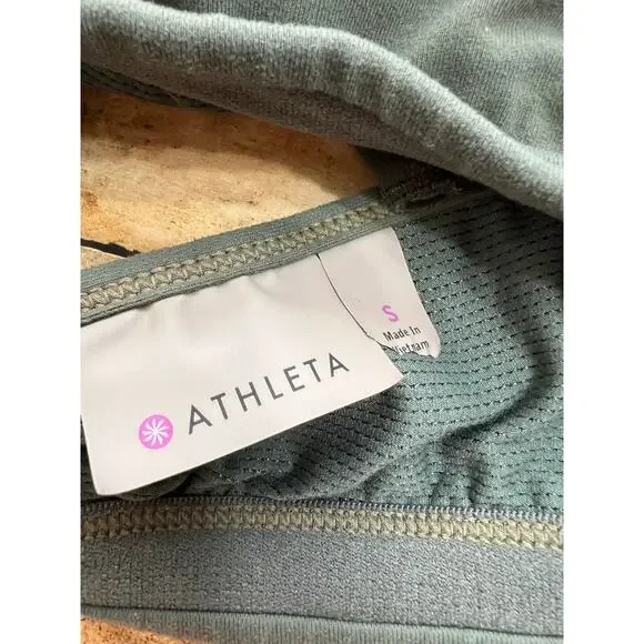 Athleta Full Focus Sports Bra Olive Army Green Size Small - Picture 7 of 9